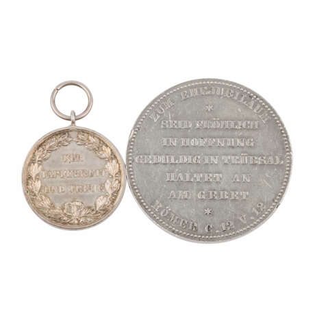 2 Medaillen Brandenburg-Preussen und Württemberg - - Foto 2