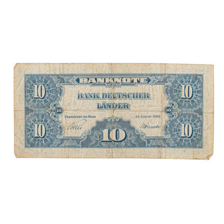 Bank Deutscher Länder - 10 Deutsche Mark 22.8.1949, - photo 2