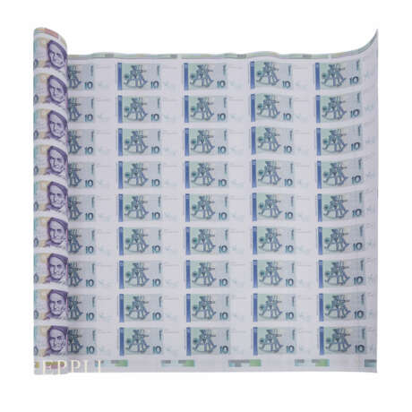 BRD - Selten! 10 DM-Banknotenbogen der Deutschen - photo 3