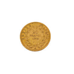 Frankreich/GOLD - 20 Francs 1859/A, Napoléon III, ss.,