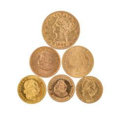 GOLDLOT ca. 38,5 g fein mit USA 10 Dollars 1886 S