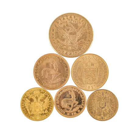 GOLDLOT ca. 38,5 g fein mit USA 10 Dollars 1886 S - photo 2