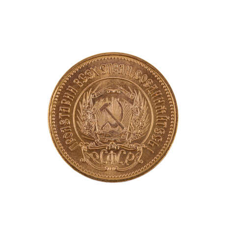Russland/GOLD - 10 Rubel 1976, Tscherwonetz, vz., - Foto 2