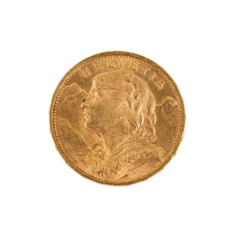 Schweiz/GOLD - 20 Franken 1897/B, Vreneli, - photo 2