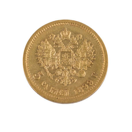 Russland/GOLD - 5 Rubel 1899 r, Nikolaus II., - фото 2