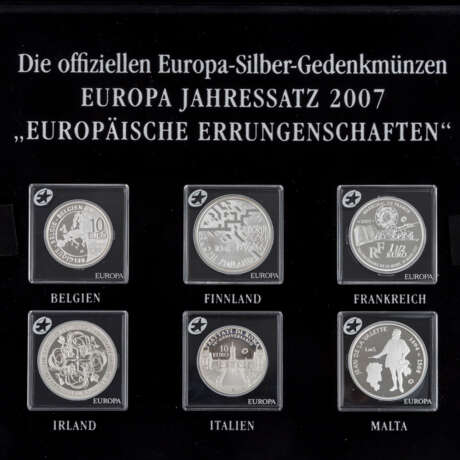 Europa Silber-Gedenkmünzen Jahressatz 2007, - Foto 3