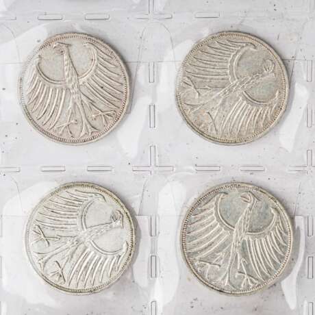 Lot mit Silberbarren DEGUSSA 100 g, 1 Unze USA Liberty Dollar, - Foto 4