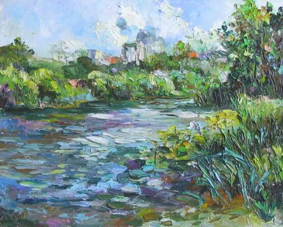 “Sviyaga” Canvas Oil paint Impressionist Landscape painting 2011 - photo 1