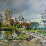 “The Village Of Sharapovo” Canvas Oil paint Impressionist Landscape painting 2012 - photo 1