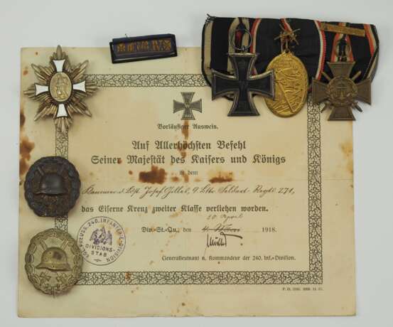 Preussen: Nachlass eines Kanoniers der 9. Batt. Feldartillerie-Regiment 271. - Foto 1