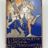 Abzeichen der 1. Leichtathletik-Europa-Meisterschaften 1938 in Wien. - Foto 1