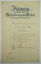 Baden: Patent zum Kammersänger für den Opernsänger Max Büttner.