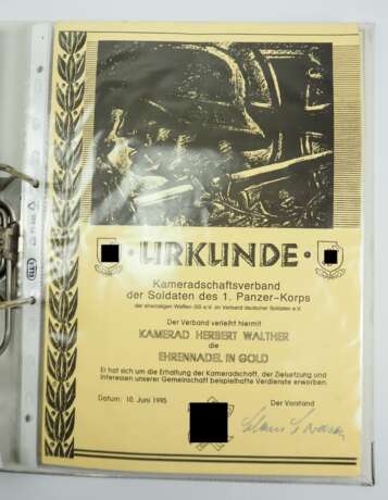 Dokumentennachlass eines SS-Untersturmführers der Leibstandarte SS Adolf Hitler 1./ Pz.-Jäger-Abt. - SS-Fachbuch Autor. - photo 3