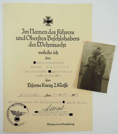 Dokumentennachlass eines SS-Untersturmführers der Leibstandarte SS Adolf Hitler 1./ Pz.-Jäger-Abt. - SS-Fachbuch Autor. - Foto 6