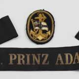 Kaiserliche Marine: Mützenband S.M.S. PRINZ ADALBERT. - Foto 1