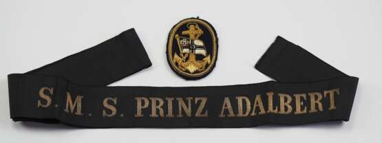 Kaiserliche Marine: Mützenband S.M.S. PRINZ ADALBERT. - photo 1