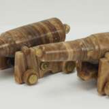 Paar Kanonen-Buchstützen aus Marmor. - photo 1