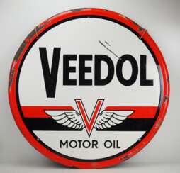 Emailleschild: Veedol Motor Oil - Ø 75 cm.