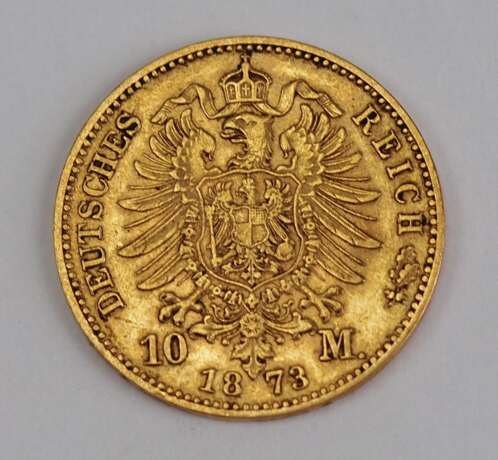 Württemberg: 10 Mark, Karl, 1873. - Foto 2