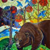 “Bear in the orange grove” Acrylic paint Animalistic 2017 - photo 1