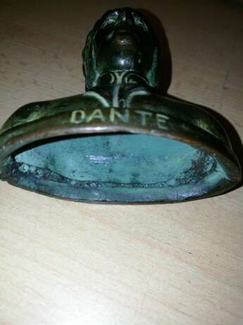 “Dante Alighieri” Bronze Mixed media Historicism Historical genre 1880 - 1900 - photo 3