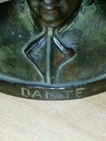 “Dante Alighieri” Bronze Mixed media Historicism Historical genre 1880 - 1900 - photo 4