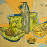 “Still life with wine jug” Canvas Acrylic paint Postmodern Still life 2013 - photo 1
