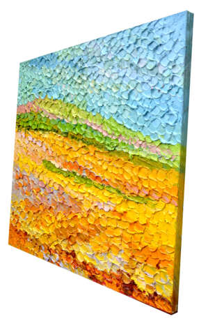 „Das Feld mit Weizen.“ Leinwand Ölfarbe Impressionismus Landschaftsmalerei 2015 - Foto 2