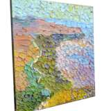 “Pink coast” Canvas Oil paint Impressionist Landscape painting 2013 - photo 3