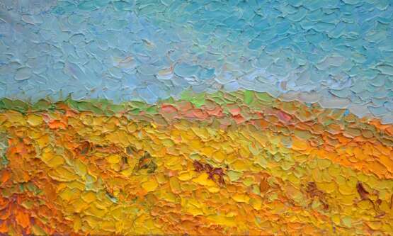 «La chaleur. Un paysage de steppe» Toile Peinture à l'huile Abstractionisme Peinture de paysage 2012 - photo 1