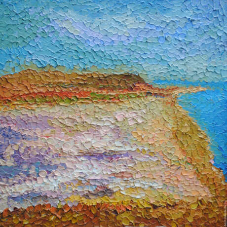 “Salt lake” Canvas Oil paint Impressionist Landscape painting 2012 - photo 1