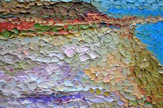 “Salt lake” Canvas Oil paint Impressionist Landscape painting 2012 - photo 4