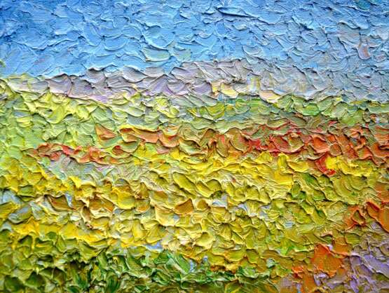 Жара. Степной пейзаж Canvas Oil paint Impressionism Landscape painting 2012 - photo 1