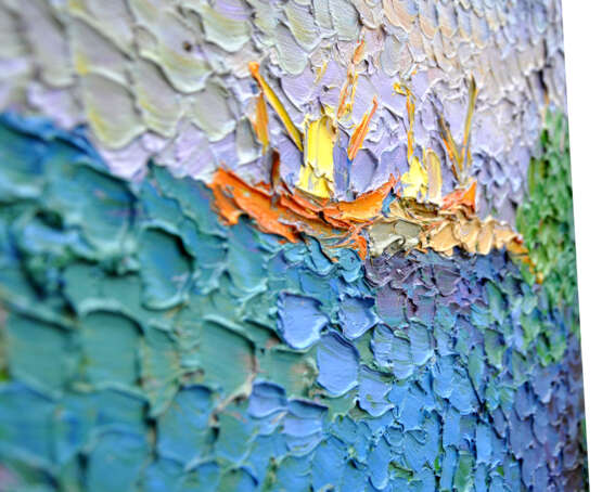 «Море. Корабли» Холст Масляные краски Импрессионизм Пейзаж 2012 г. - фото 2