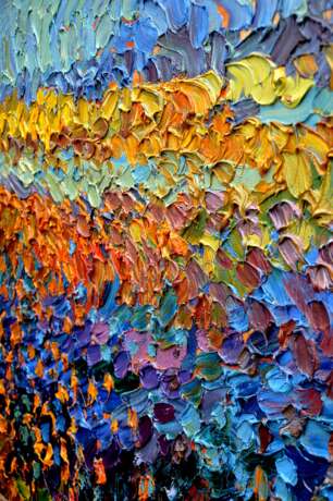 „Lotusblumen“ Leinwand Ölfarbe Abstractionismus Landschaftsmalerei 2011 - Foto 2