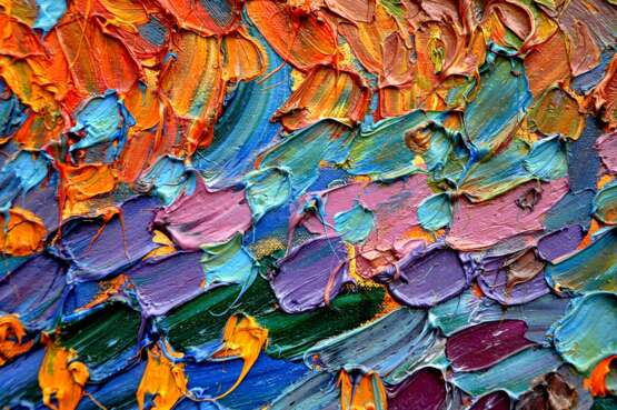 „Lotusblumen“ Leinwand Ölfarbe Abstractionismus Landschaftsmalerei 2011 - Foto 3