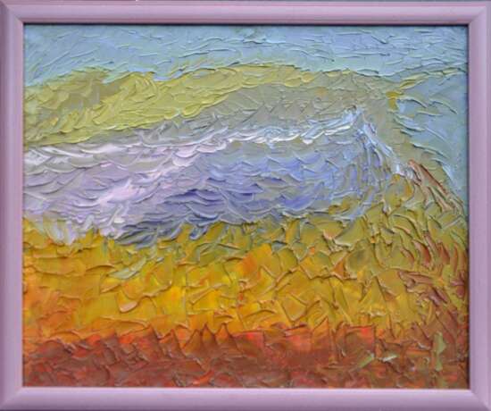 “Salt lake” Canvas Oil paint Impressionist Landscape painting 2011 - photo 1