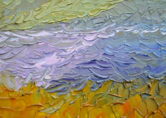 “Salt lake” Canvas Oil paint Impressionist Landscape painting 2011 - photo 2