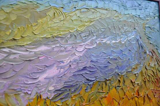 “Salt lake” Canvas Oil paint Impressionist Landscape painting 2011 - photo 4