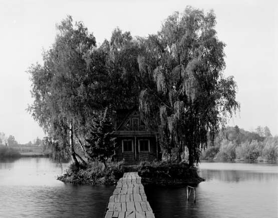 “The fisherman's house” Photographic paper Film Photo Black & white photo Landscape painting 2017 - photo 1