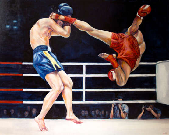 “The fifth round” Canvas Acrylic paint Realist Battle 2018 - photo 3
