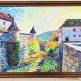 “Spring in the fortress of Marienberg” Canvas Oil paint Impressionist Landscape painting 2019 - photo 1