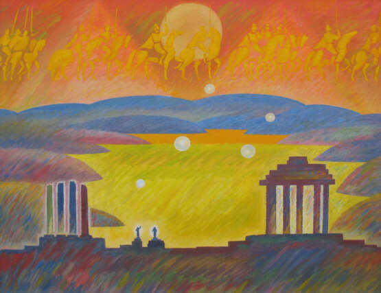 “The past civilization.” Canvas Oil paint Fantasy 2010 - photo 1