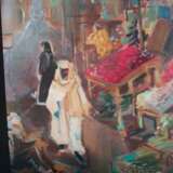 “Bazaar at Cairo Market in Cairo” Cardboard Oil paint Expressionist Everyday life 2002 - photo 1