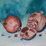 Watercolor pomegranate Papier Aquarell Realismus Stillleben 2019 - Foto 1