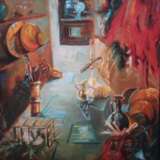 “Eastern store” Cardboard Oil paint Expressionist Everyday life 2002 - photo 1