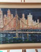 Нью-Йорк Сити Вечер Нью-Йорк Сити Вечер