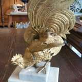 “the sculpture of the Golden Cockerel on marble base” Bronze Application Classicism Historical genre 1970 - photo 1