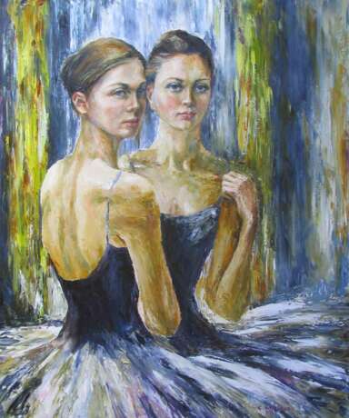 “Ballerina” Canvas Oil paint Impressionist 2012 - photo 1