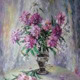 “Bouquet of peonies” Canvas Oil paint Impressionist Still life 2014 - photo 1